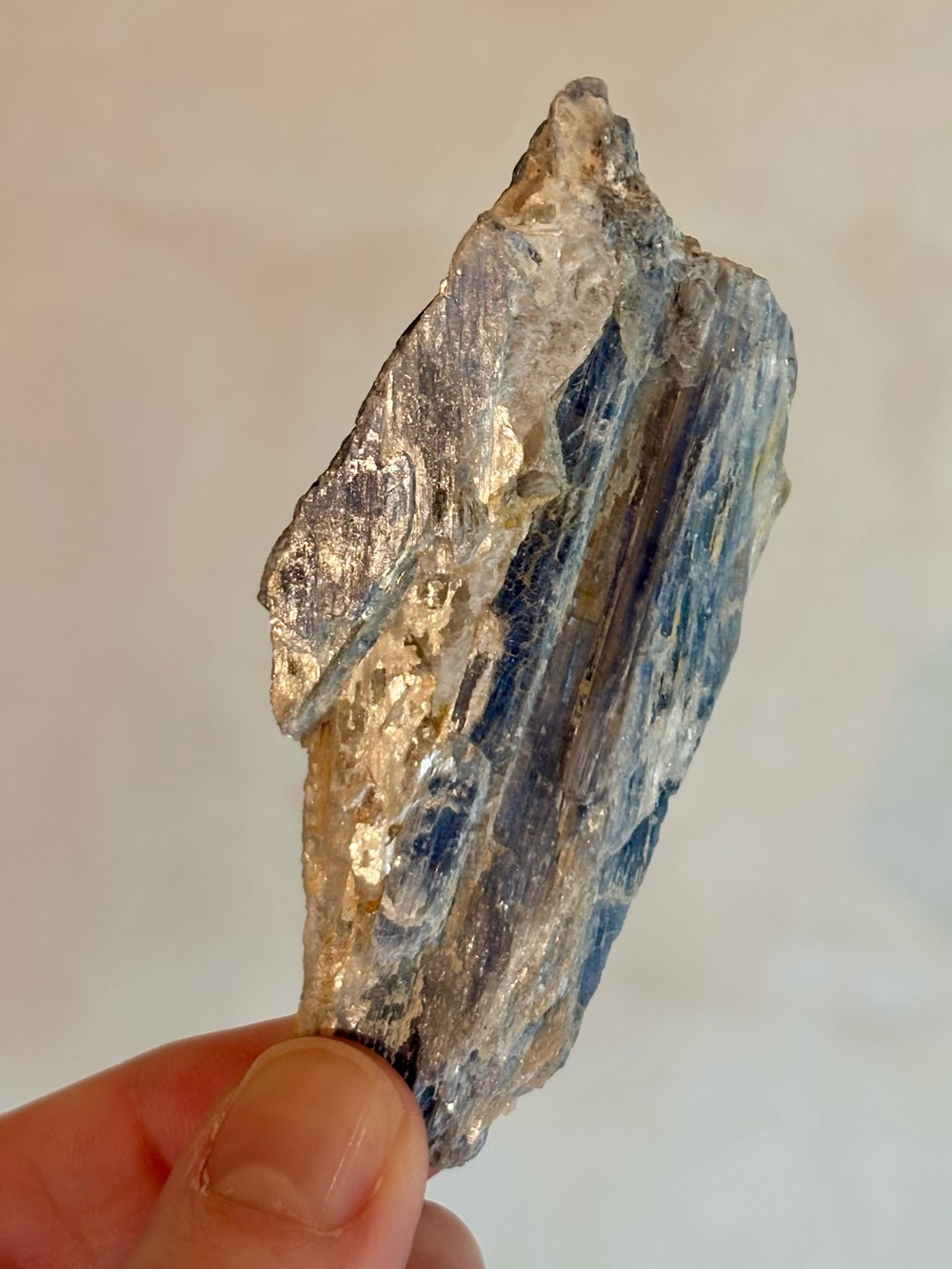 Natural Blue Kyanite Crystal in Matrix – Raw Mineral Specimen